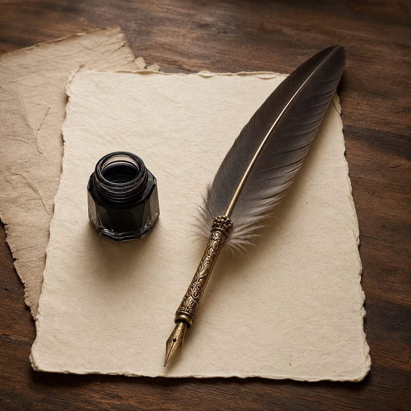 Vintage Feather Quill